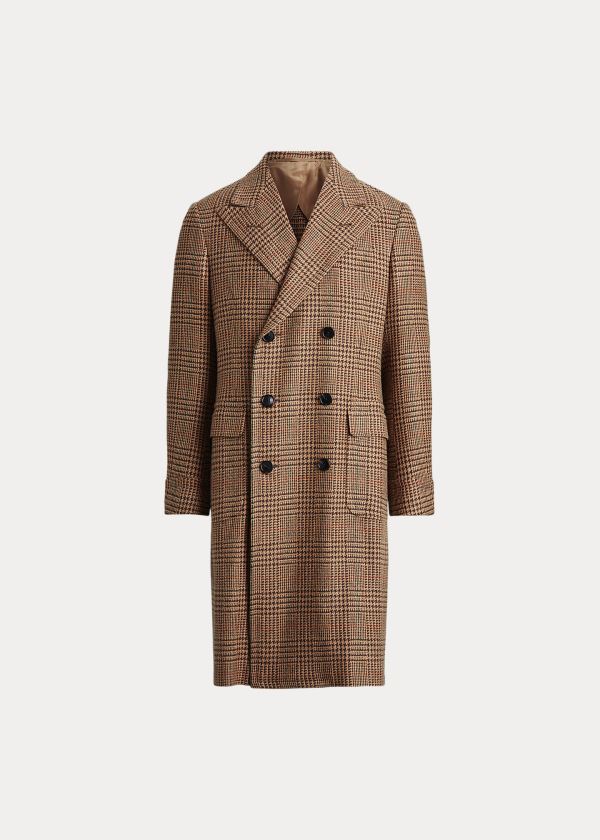 Men's Ralph Lauren Wool-Blend-Tweed Overcoat | 649873ZDL